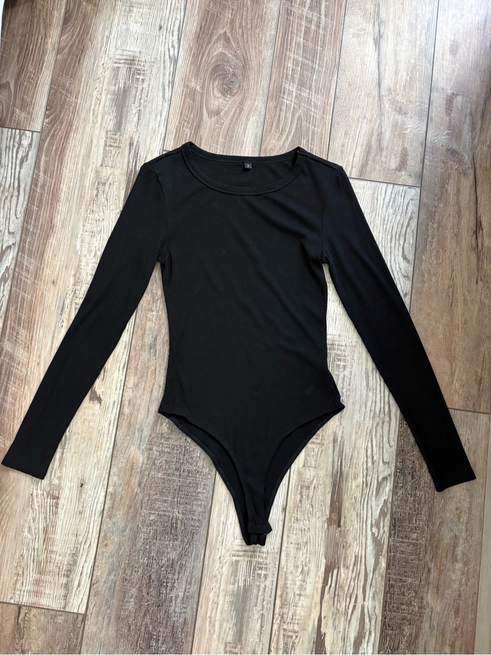 Black Long-Sleeve Kids One-Piece Bodysuit